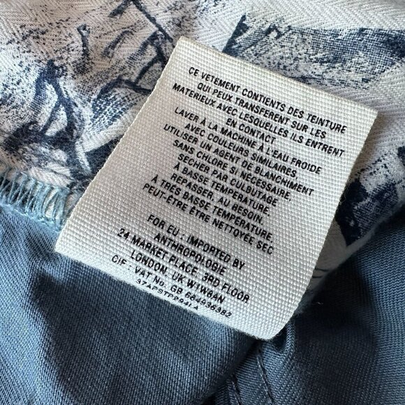 Anthropologie Pilcro Stet Leopard Print Blue Skinny Ankle Pants Womens 27 - Picture 11 of 11